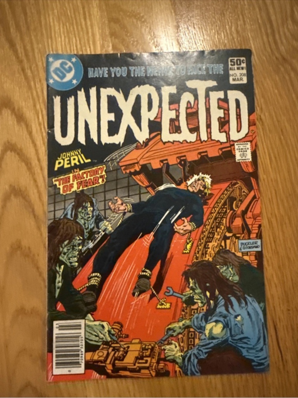 DC Unexpected Comic Book Cover – The Unexpected #208 (DC Comics March 1981)